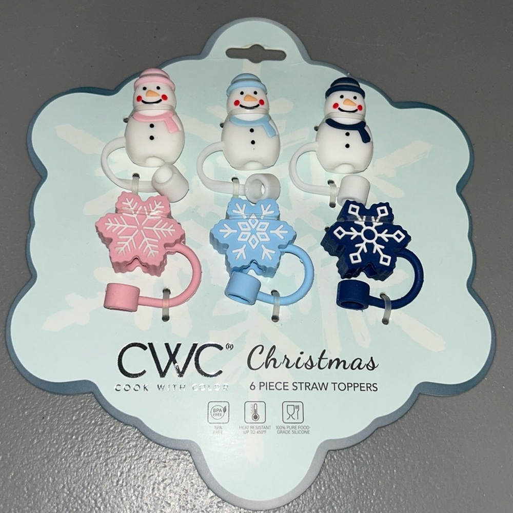 Cook with Color Winter Straw Toppers